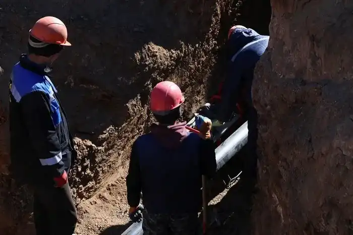 В селе Доскей Бухар-Жырауского района завершают реконструкцию канализационных сетей (8)