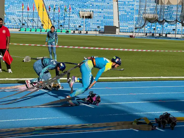 Спасатели МЧС Казахстана в числе сильнейших по итогам второго дня чемпионата мира по пожарно-спасательному спорту (2)