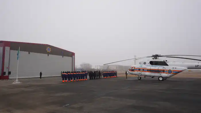 В области Ұлытау введён в эксплуатацию первый авиационный отряд МЧС Казахстана (4)