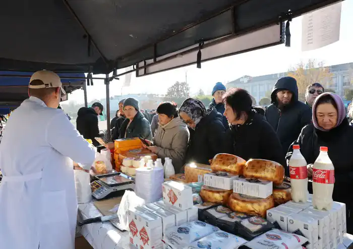 Ербол Карашукеев проверил цены и ассортимент на ярмарке в Таразе (8)