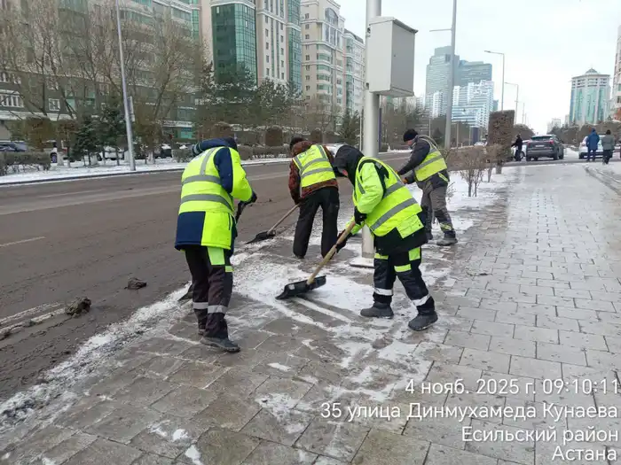 В Астане выпал первый снег: коммунальные службы работают в усиленном режиме (6)