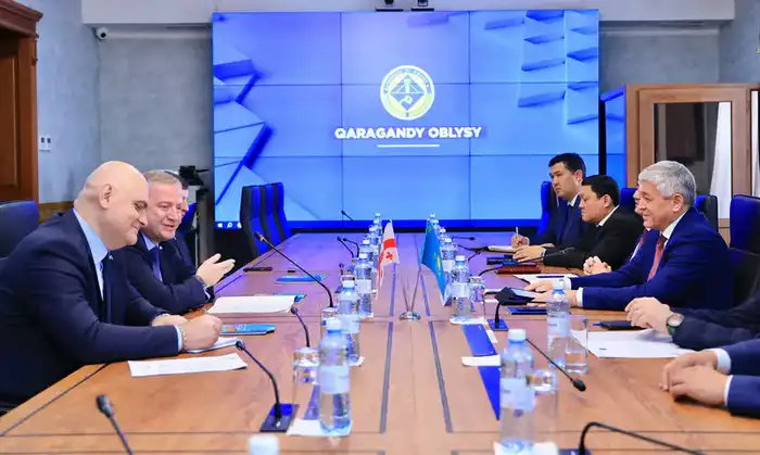 Аким Карагандинской области встретился с послом Грузии (3)