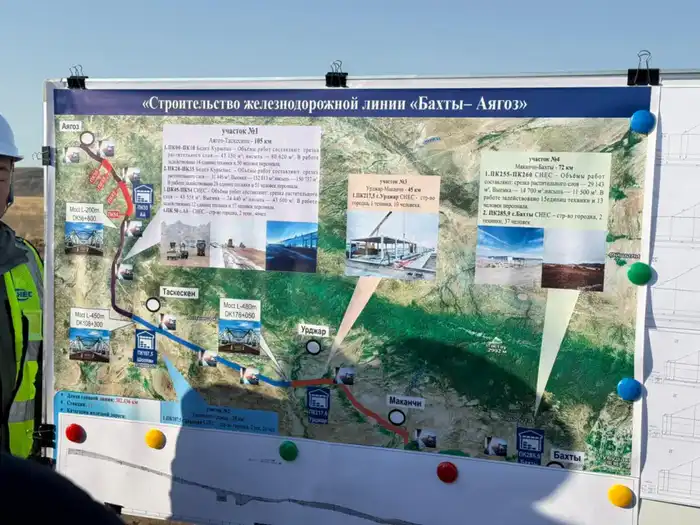В области Абай проверили ход строительства железнодорожной линии «Бахты - Аягоз» (3)