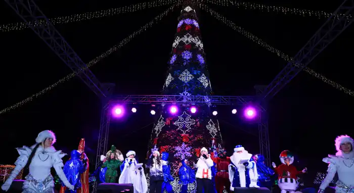 В Караганде зажгли главную новогоднюю ёлку (8)