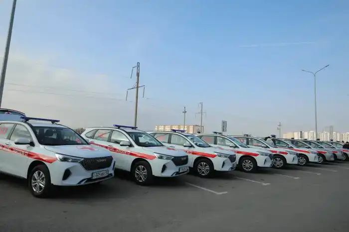 В Мангистауской области медицинским учреждениям передали новые санитарные автомобили (3)