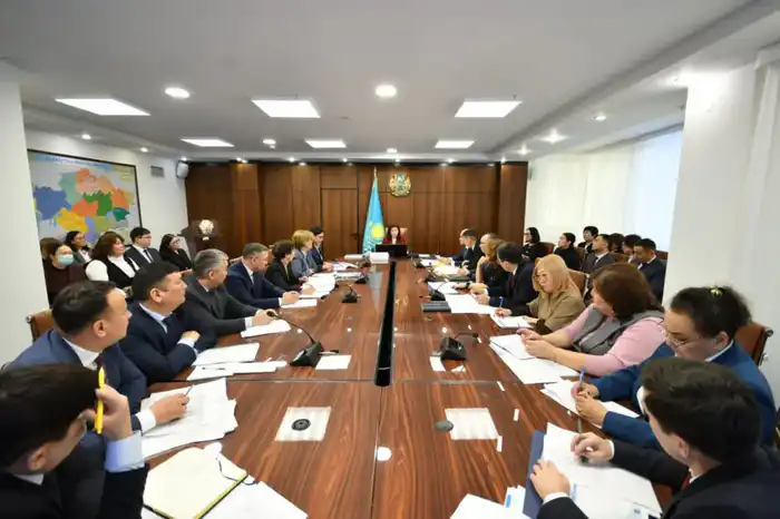 Состоялось совещание под председательством Министра просвещения Республики Казахстан Жулдыз Сулейменовой с руководителями территориальных департаментов по обеспечению качества в сфере образования (6)