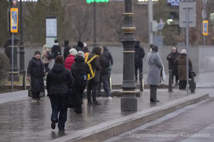 снег в Астане