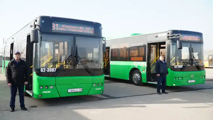 Автопарк Тараза пополнился 10 новыми автобусами (2)