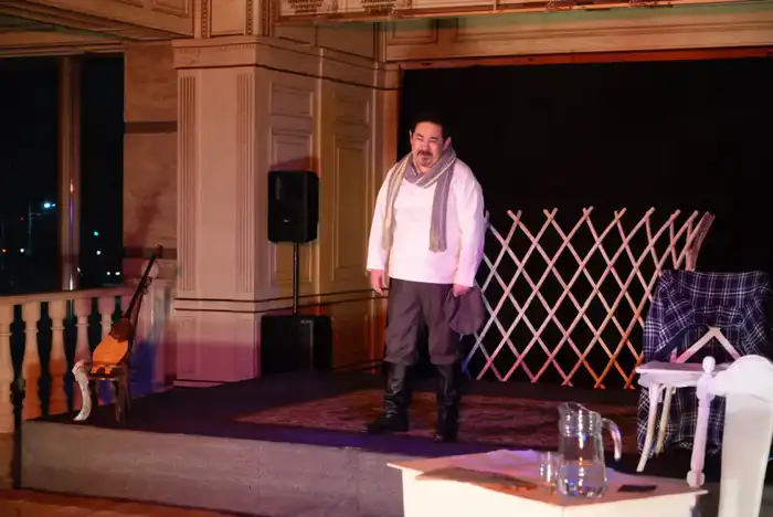 В области Жетісу академический драматический театр имени Бикен Римовой представил моноспектакль «Мұқағали» (3)