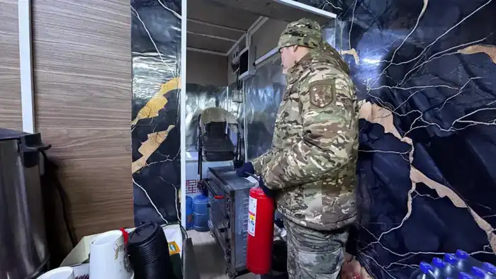 Опасность в зимний период: в районе Байконыр усилены меры по предупреждению пожаров (2)