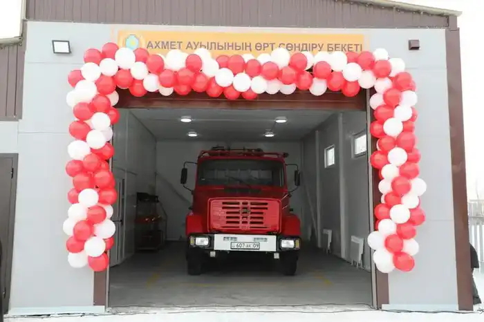 В селе Ахмет Карагандинской области открыли новый пункт пожаротушения (2)