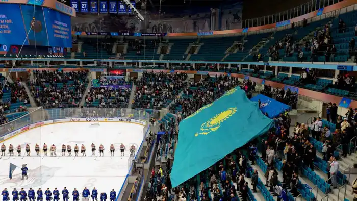 Необычную акцию в поддержку Конституционных реформ провели во время матча столичного хоккейного клуба «Барыс» (3)