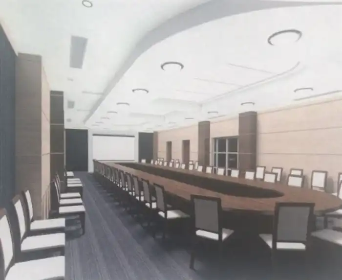 Эскиз конференц-зала в новом здании Алматинского городского суда, 2018 год
