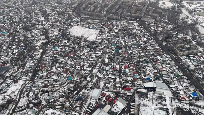 Частный сектор в районе Айнабулака-3, вид сверху