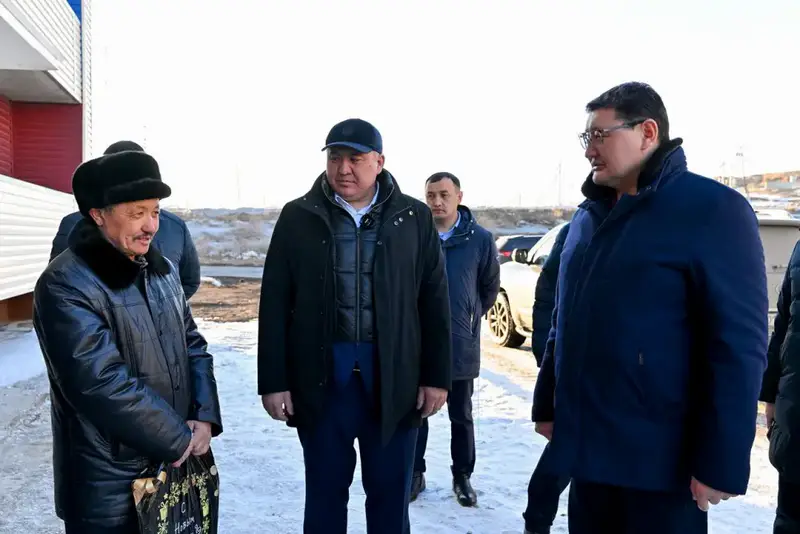 Аким области проверил участки, подверженные риску подтопления, в городе Аягоз (7)