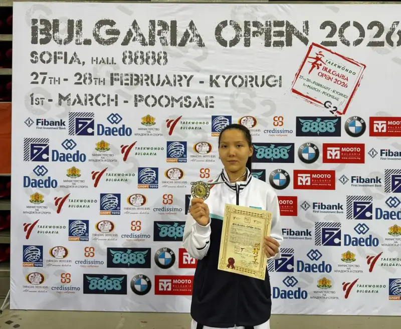Столичная таеквондистка Тогжан Казнабек одержала победу в Болгарии (4)