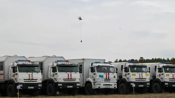 В области Абай проведены учения по тушению условного лесного пожара с применением современных технологий (9)