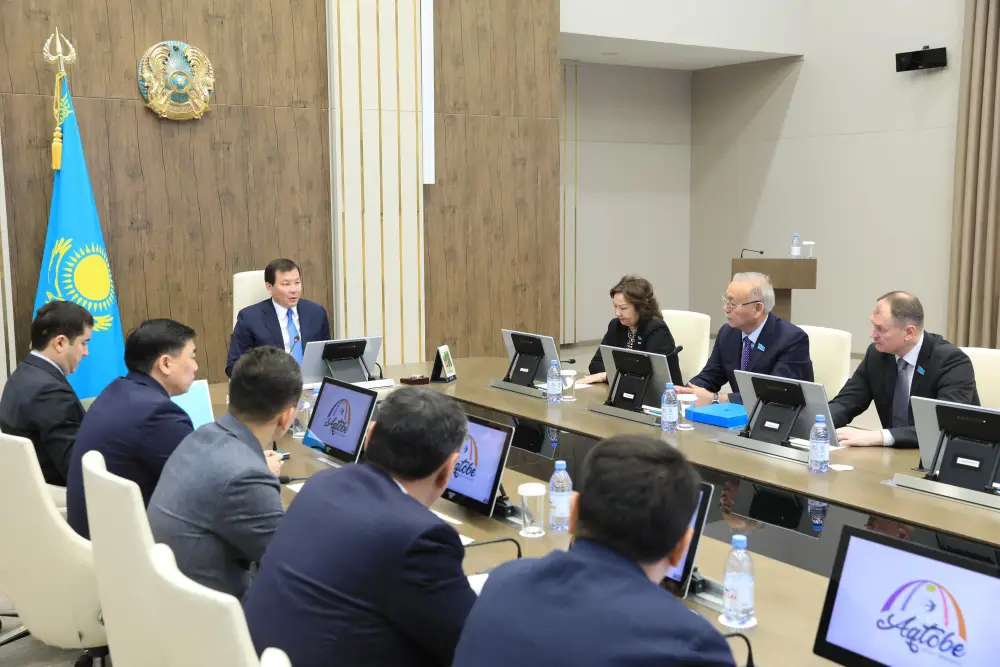 Аким региона обсудил с сенаторами развитие экономики и бюджетный потенциал (5)