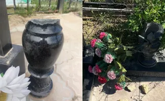 Неизвестные продолжают разрушать надгробные вазы на городском кладбище в Актау: родственники усопших требуют усиления охраны